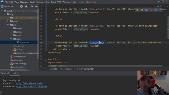 Playground with form spinbutton in bootstrap-vue for vuejs - bootstrap-vue tutorial смотреть онлайн