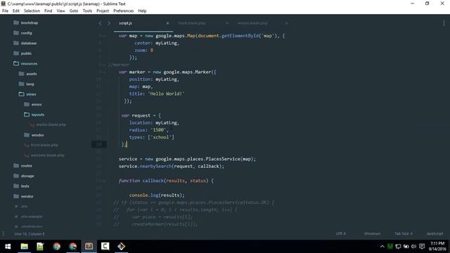 Laramap 03: Learn Google map Javascript api смотреть онлайн