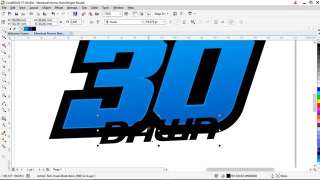 Membuat Nomor Start Dengan Mudah di CorelDraw X7 смотреть онлайн