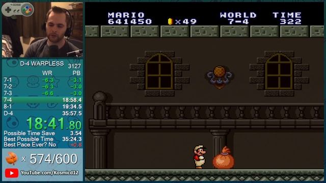 DOUBLE World Record! Super Mario Bros.: The Lost Levels - D-4 Warpless Speedrun in 35:45 смотреть онлайн