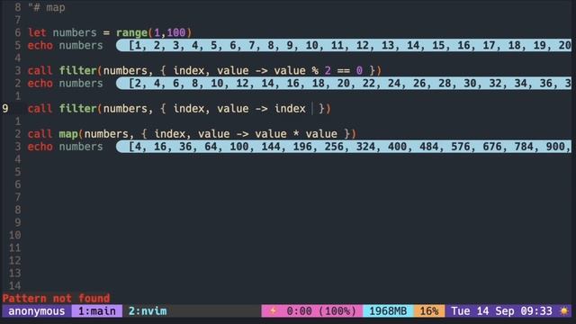 Vimscript Tutorial: List & Dict ( transform values with map() ) смотреть онлайн