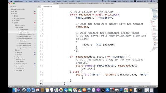 16. Search contacts - Create a single page chat application in Vue.JS, Node.JS and Mongo DB смотреть онлайн