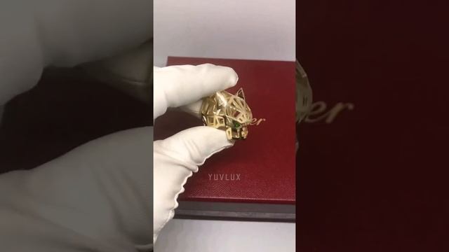 Золотое кольцо Cartier Panthere | YUVLUX смотреть онлайн