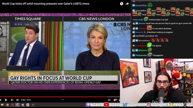 HasanAbi reacts to 'World Cup amid mounting pressure over Qatar’s LGBTQ views' смотреть онлайн