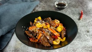 Говядина по-китайски. Жареная говядина с овощами