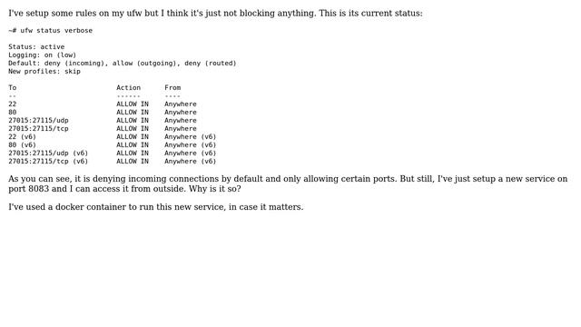 DevOps & SysAdmins: Why does UFW not block the ports that have been exposed using docker? смотреть онлайн