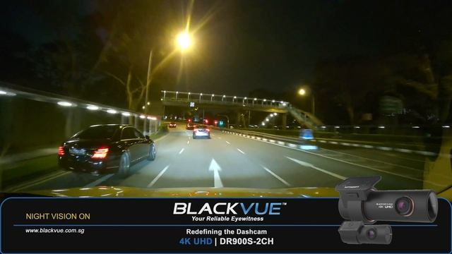 BlackVue DR900S 2CH (Night footage | front camera) смотреть онлайн