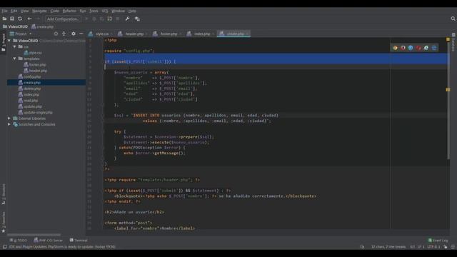 PHP: Cómo hacer un CRUD (parte 1) смотреть онлайн