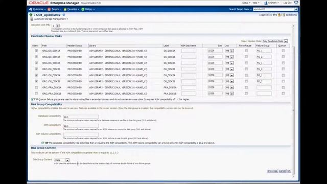 Create Normal Redundancy ASM 12c Diskgroup using #EM12c смотреть онлайн