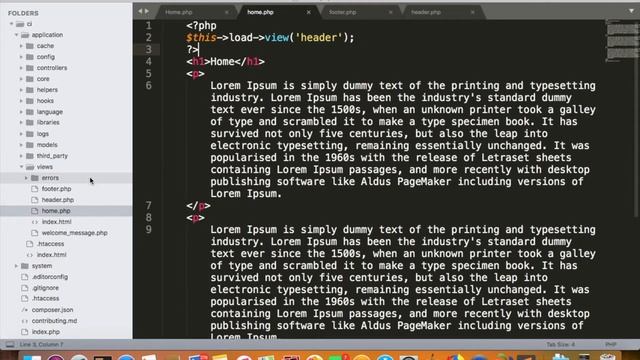 Code Igniter - Loading view files and using URL helper смотреть онлайн