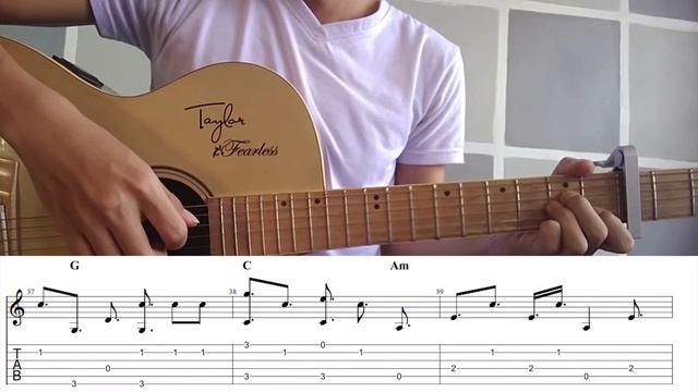 You're Beautiful - James Blunt (Fingerstyle Tutorial TAB) | Pandji Iman S смотреть онлайн