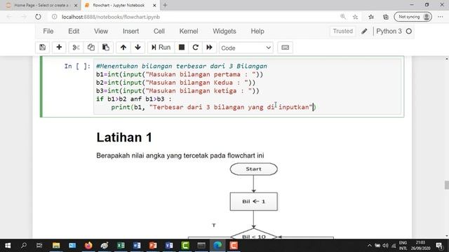 Pengantar Logika Algoritma Dengan Pemrograman Python-03 #Flowchart смотреть онлайн