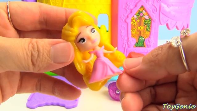 Transforming Cinderella, Rapunzel, Belle with Princess Magical Spiral Castle смотреть онлайн
