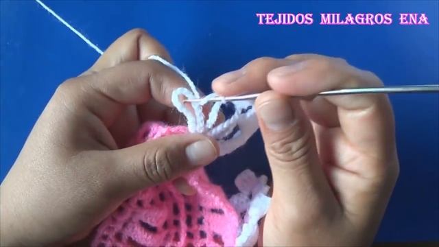 Borde N° 1, puntilla u orilla tejido a crochet en punto UVAS para mantitas de bebe paso a paso смотреть онлайн