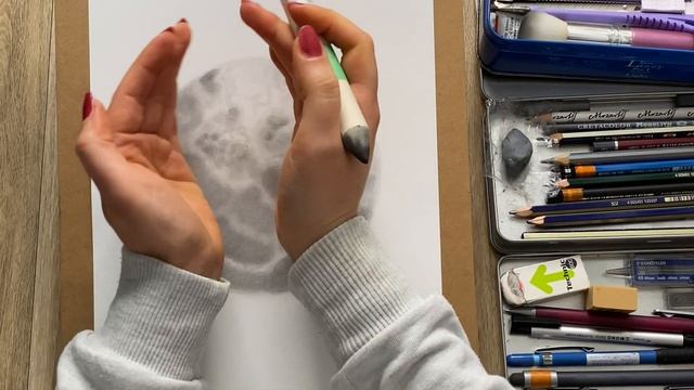 How to draw clouds ASMR - graphite pencil drawing tutorial + unintentional ASMR sounds смотреть онлайн