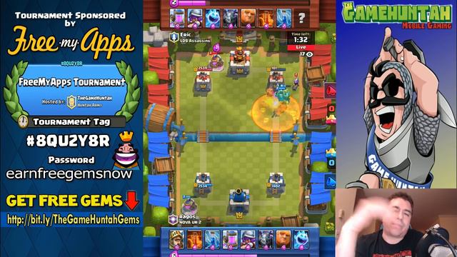 Clash Royale 1000 PLAYERS FREEMYAPPS TOURNAMENT ! 10/15/2016 смотреть онлайн