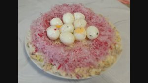 Салат «Птичье гнездо»