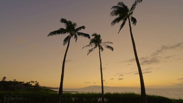 4K Nature Relax Video - Tropical Beach at Sunset - Kapalua Bay, Maui, Hawaii смотреть онлайн