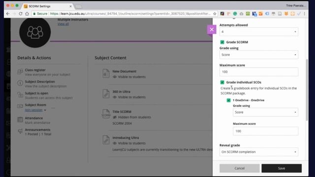 LearnJCU Ultra - Importing SCORM Content смотреть онлайн