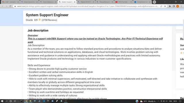 Oracle jobs for Freshers | Oracle Hiring Freshers | system support engineer | off-campus drive смотреть онлайн