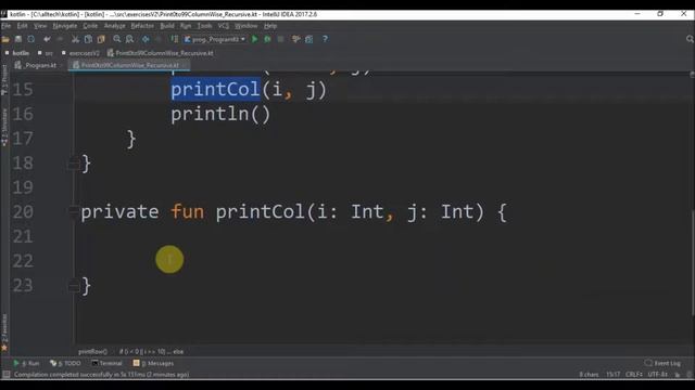 print 0 to 99 column wise recursive in kotlin смотреть онлайн