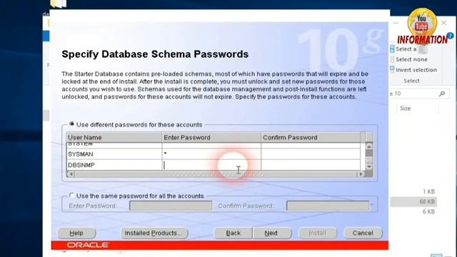 Oracle Data Base 10g installation смотреть онлайн