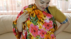 Шёлк на платье.Посылка из Израиля.