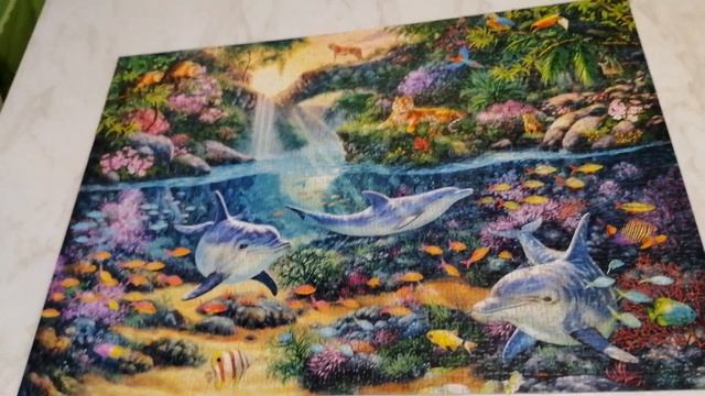 Пазл с дельфинами и животными смотреть онлайн