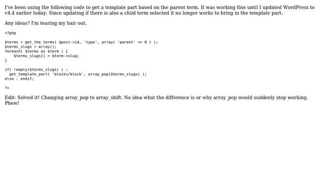 Wordpress: Get template part using a custom taxonomy term смотреть онлайн