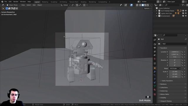 Sci-Fi Worker Robot-Part 7 (Blender Tutorial) смотреть онлайн