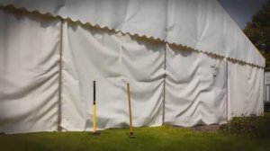 Установка двускатного шатра (на примере шатра размером 10 на 20м)