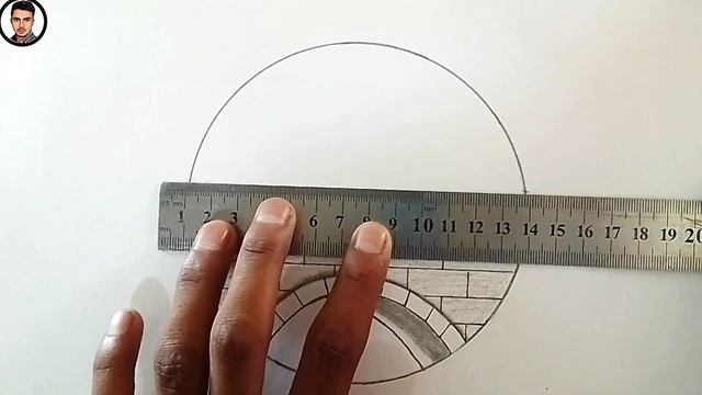 Landscape Drawing In A Circle 2023 |✍️ Pencil Sketch Bridge drawing tutorial |? bridge drawing easy смотреть онлайн