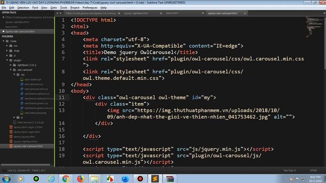 Jquery plugin bài 3 - Sử dụng jQuery Owl Carousel tạo banner slider chuyên nghiệp смотреть онлайн