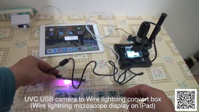 USB Microscope Display On IPad By Wire Lightning