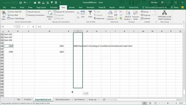 Excel - Custom List Limits - Episode 2098 смотреть онлайн