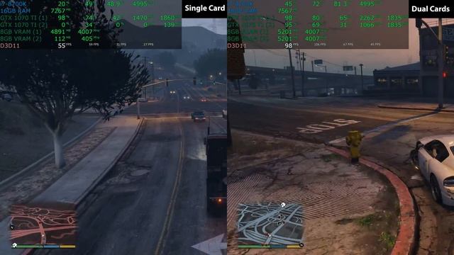 GTA V - GTX 1070 TI - SLI vs Single Card - 4K Benchmark смотреть онлайн