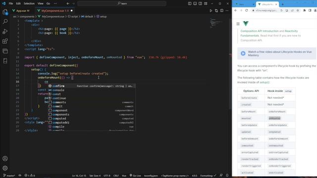 LifeCycle Hooks Vue 3 Composition API JavaScript + TypeScript смотреть онлайн