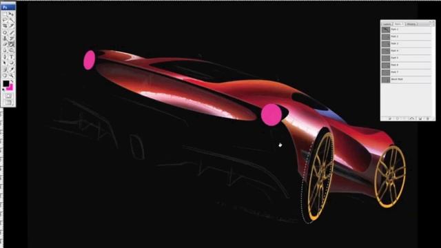 Car sketch (Ferrari digital rendering) смотреть онлайн