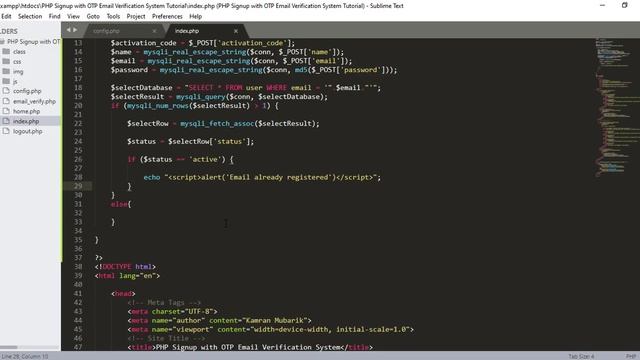 PHP Signup with OTP Email Verification System - Signup (Part 3) смотреть онлайн