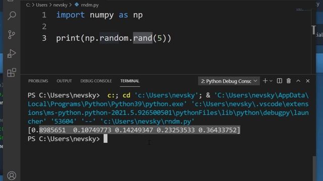 How to create a numpy array with random numbers in Python смотреть онлайн
