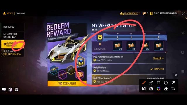 New Guild SETTING Free Fire overview, member list online & Activity rewards Free Fire GUILD WARS FF смотреть онлайн