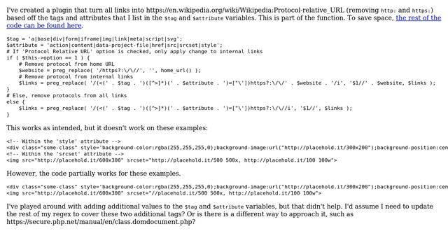 Wordpress: Extend PHP regex to cover "srcset" and "style" attributes смотреть онлайн