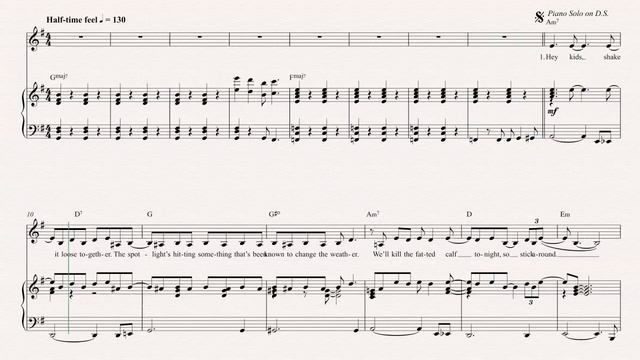 Horn - Bennie and the Jets - Elton John Sheet Music, Chords, and Vocals смотреть онлайн