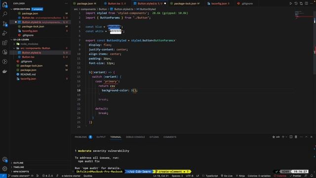 UI Library with Styled-Components, Storybook, Typescript, Create component | Part 2 смотреть онлайн