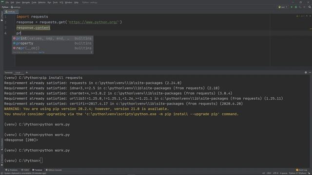 Библиотека Requests в Python смотреть онлайн