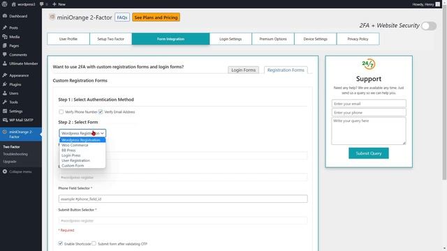 How to enable miniOrange two factor authentication on registration form? смотреть онлайн