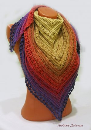 Шаль бактус крючком. Мастер класс. Часть 2.