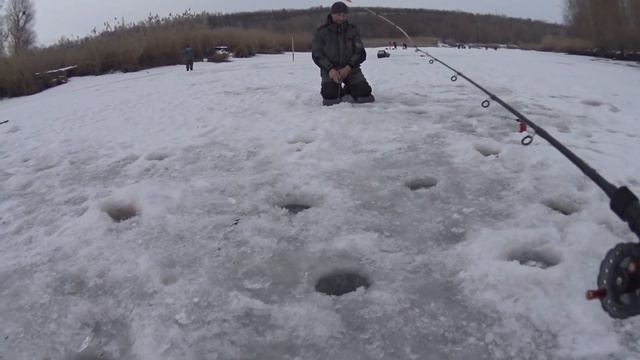 Боковой кивок.Караси загибают удочку. смотреть онлайн