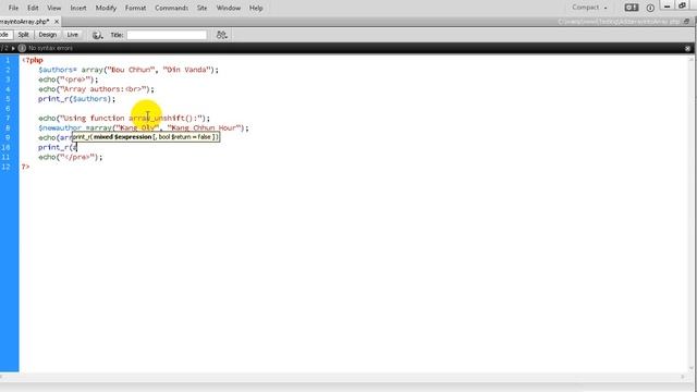 PHP Tutorial 73 How to insert new an array to the start or the end of an array in PHP Programming смотреть онлайн