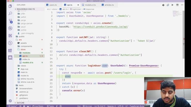 Realworld app - VueJS and Typescript - Part 3 : Vuex and API Access смотреть онлайн
